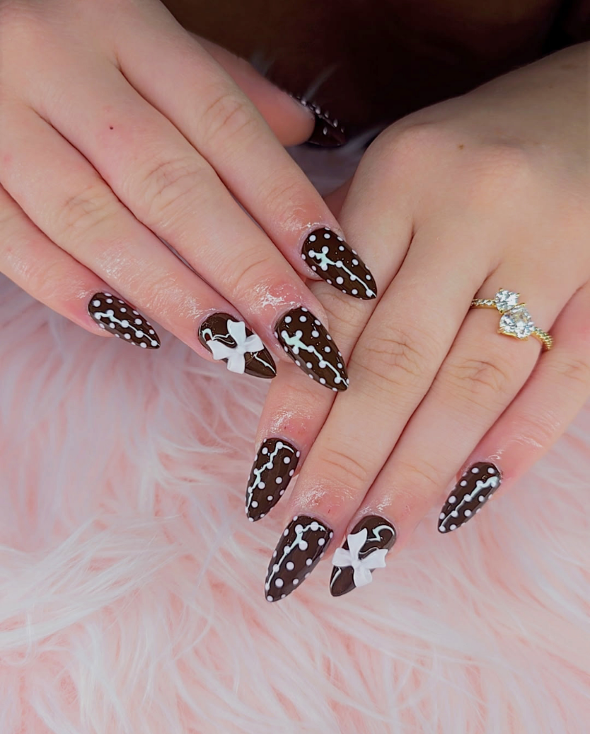 Creative nail art with geometric patterns - Professional nail salon OH