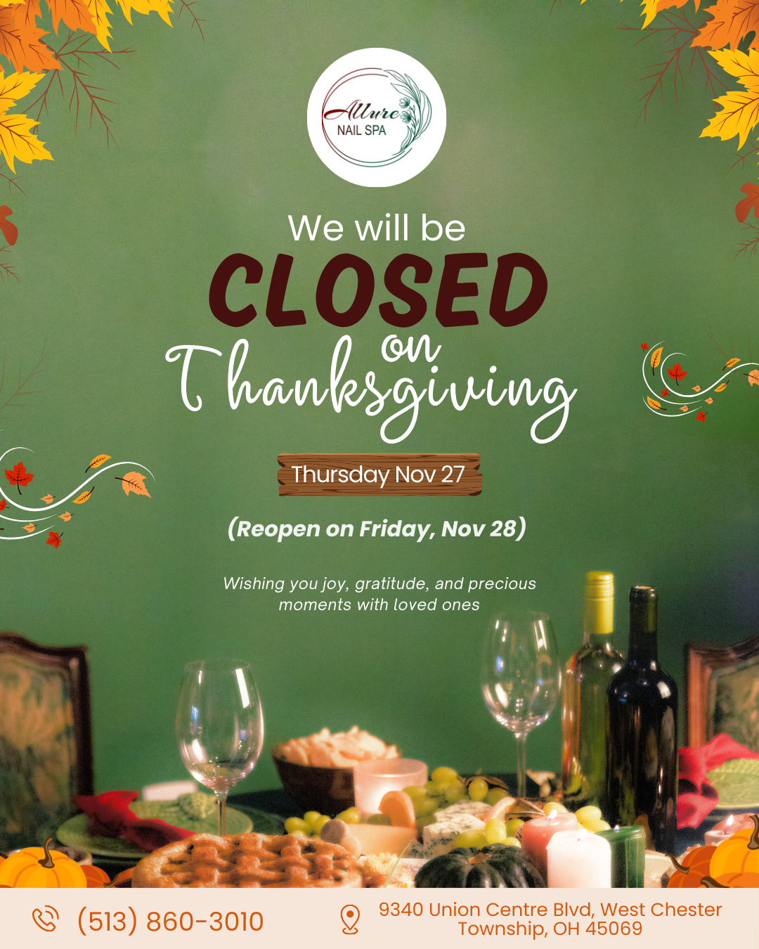 Thanksgiving Holiday Hours