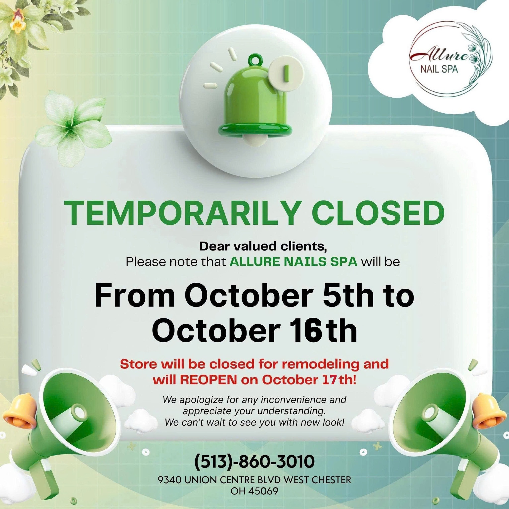 Special nail salon promotion - limited time offer at Allure Nail Spa